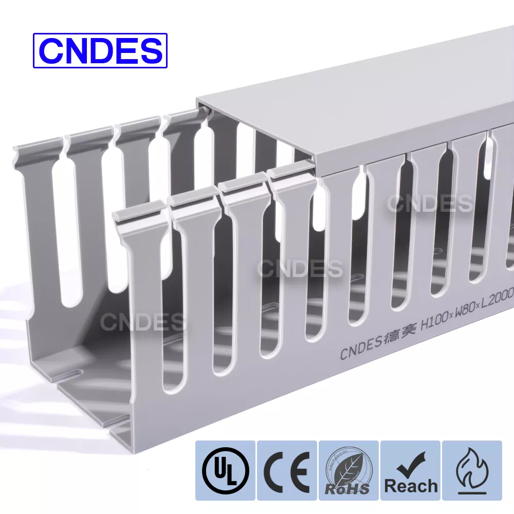 100×80 Flexibile Slotted PVC Wiring Duct