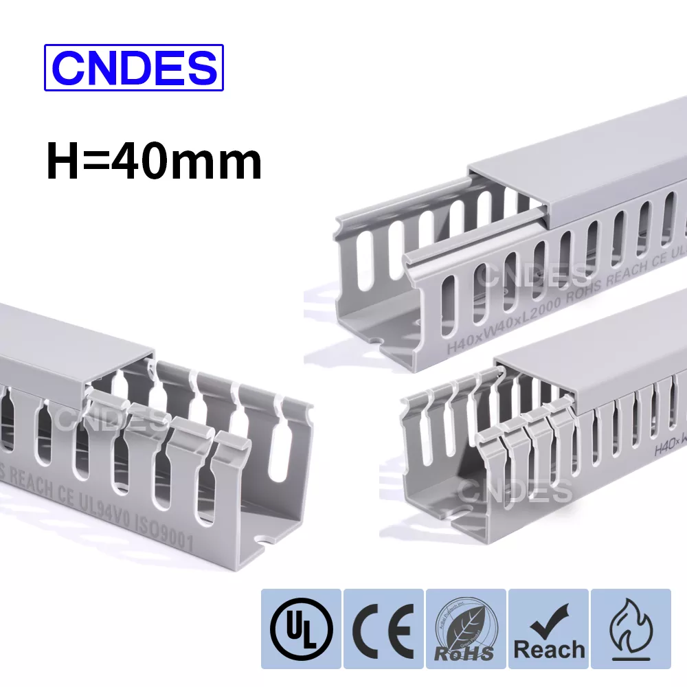 40mm Altitudo Slotted PVC Wiring Raceway Duct