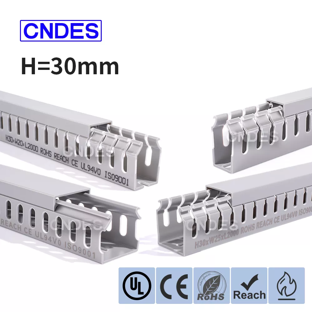 30mm Altitudo Slotted PVC Cable Management Duct