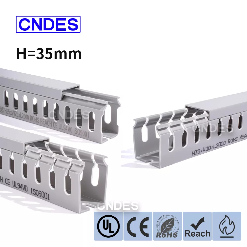 35mm Height Slotted PVC Wire Routing Duct
